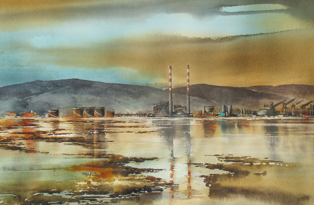 Irish art for sale, buy real irish art, original dublin bay watercolour