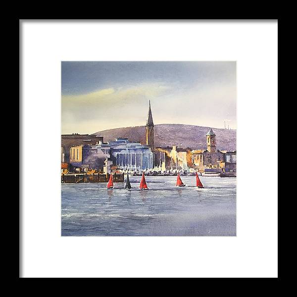 Afternoon at Dun Laoghaire watercolour print for sale